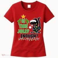 Is This Jolly Enough Funny Christmas Cat Women's T-Shirt thumb 0