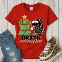 Is This Jolly Enough Funny Christmas Cat Women's T-Shirt thumb 3