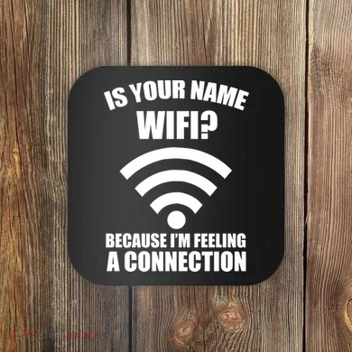 Is Your Name Wifi Because I'm Feeling A Connection Coaster