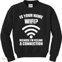 Is Your Name Wifi Because I'm Feeling A Connection Kids Sweatshirt thumb 0