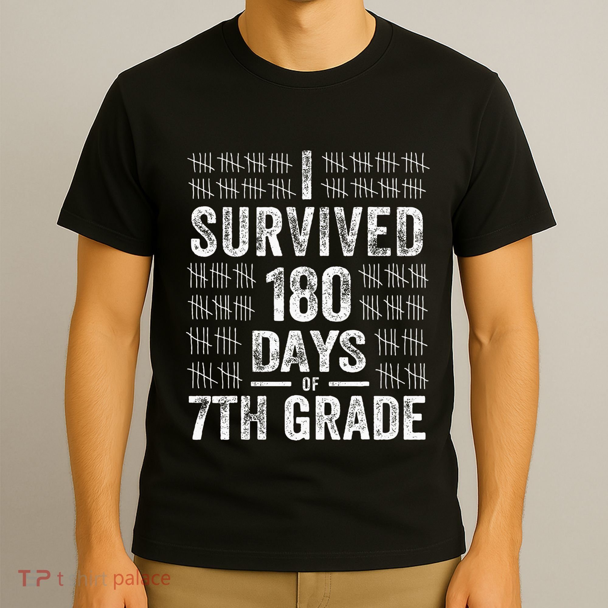 I Survived 180 Days Of 7th Grade Last Day Of School Teacher T-Shirt