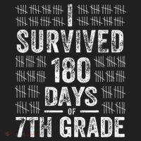 I Survived 180 Days Of 7th Grade Last Day Of School Teacher Beanie thumb 2