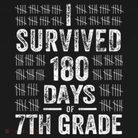 I Survived 180 Days Of 7th Grade Last Day Of School Teacher Women's Hoodie thumb 2