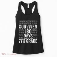 I Survived 180 Days Of 7th Grade Last Day Of School Teacher Women's Tank Top thumb 0