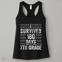 I Survived 180 Days Of 7th Grade Last Day Of School Teacher Women's Tank Top thumb 3