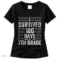 I Survived 180 Days Of 7th Grade Last Day Of School Teacher Women's T-Shirt thumb 0