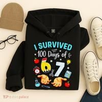 I Survived 100 Days Of 67 School Teachers Students 6-7 Meme Hoodie thumb 4