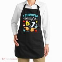 I Survived 100 Days Of 67 School Teachers Students 6-7 Meme Apron thumb 2