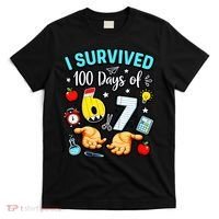 I Survived 100 Days Of 67 School Teachers Students 6-7 Meme T-Shirt thumb 0