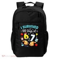 I Survived 100 Days Of 67 School Teachers Students 6-7 Meme Backpack thumb 0