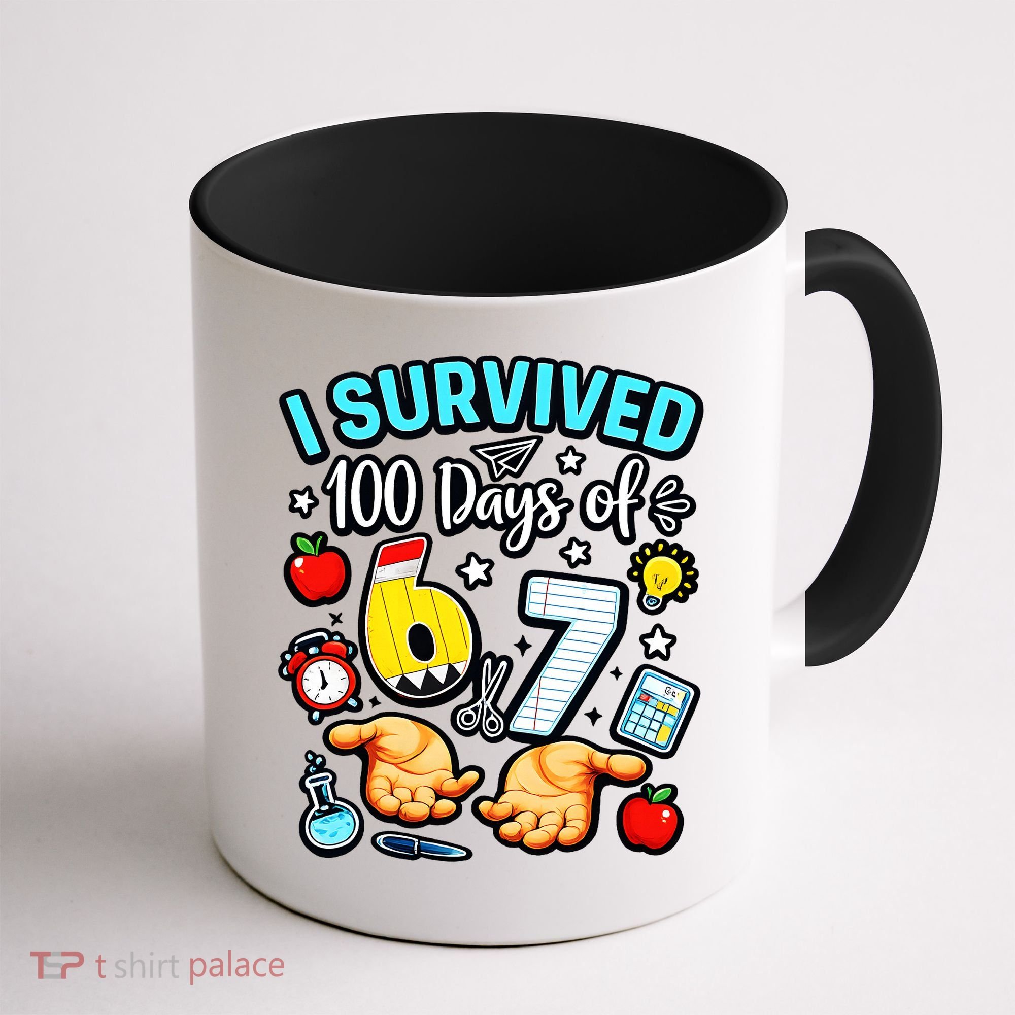 I Survived 100 Days Of 67 School Teachers Students 6-7 Meme Coffee Mug