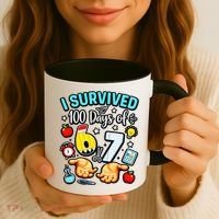 I Survived 100 Days Of 67 School Teachers Students 6-7 Meme Coffee Mug thumb 3