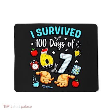 I Survived 100 Days Of 67 School Teachers Students 6-7 Meme Mousepad