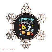 I Survived 100 Days Of 67 School Teachers Students 6-7 Meme Ornament thumb 0
