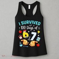 I Survived 100 Days Of 67 School Teachers Students 6-7 Meme Women's Tank Top thumb 3