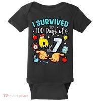 I Survived 100 Days Of 67 School Teachers Students 6-7 Meme Baby Bodysuit thumb 0
