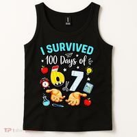 I Survived 100 Days Of 67 School Teachers Students 6-7 Meme Tank Top thumb 2