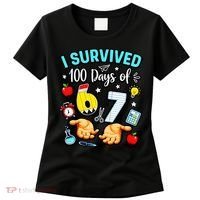 I Survived 100 Days Of 67 School Teachers Students 6-7 Meme Women's T-Shirt thumb 0