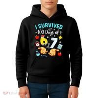 I Survived 100 Days Of 67 School Teachers Students 6-7 Meme Kids Hoodie thumb 4