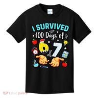 I Survived 100 Days Of 67 School Teachers Students 6-7 Meme Kids T-Shirt thumb 0