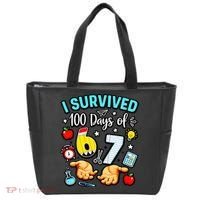 I Survived 100 Days Of 67 School Teachers Students 6-7 Meme Tote Bag thumb 0