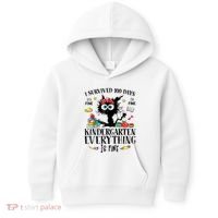 I Survived 100 Days Of Kindergarten Teacher & Student Funny Cat Kids Hoodie thumb 0