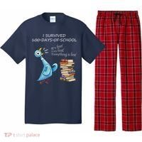 I Survived 100 Days Of School Pigeon 100th Day Pajama Set thumb 0