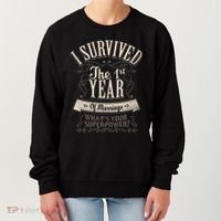 I Survived 1st Year Marriage First Wedding Anniversary Women's Sweatshirt thumb 0