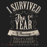 I Survived 1st Year Marriage First Wedding Anniversary Women's Sweatshirt thumb 2