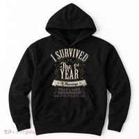 I Survived 1st Year Marriage First Wedding Anniversary Hoodie thumb 0