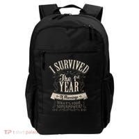 I Survived 1st Year Marriage First Wedding Anniversary Backpack thumb 0