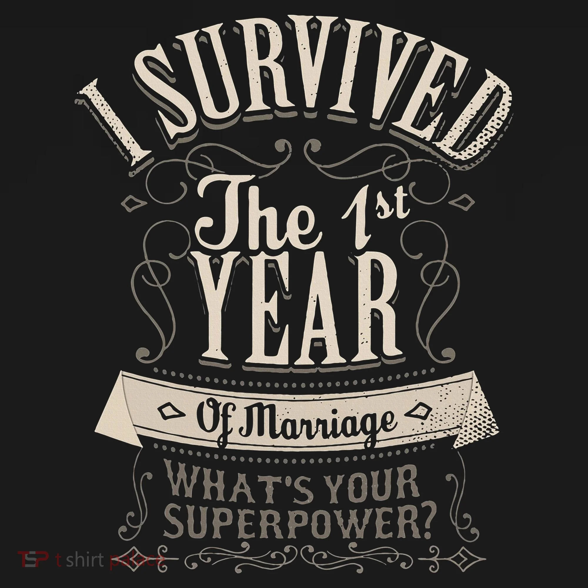 I Survived 1st Year Marriage First Wedding Anniversary Button