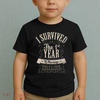 I Survived 1st Year Marriage First Wedding Anniversary Toddler T-Shirt thumb 2