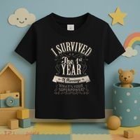 I Survived 1st Year Marriage First Wedding Anniversary Toddler T-Shirt thumb 3