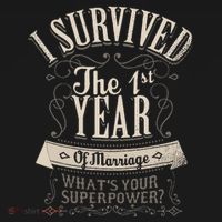 I Survived 1st Year Marriage First Wedding Anniversary Women's Long Sleeve Shirt thumb 2