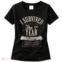 I Survived 1st Year Marriage First Wedding Anniversary Women's T-Shirt thumb 0