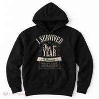 I Survived 1st Year Marriage First Wedding Anniversary Gifts Hoodie thumb 0