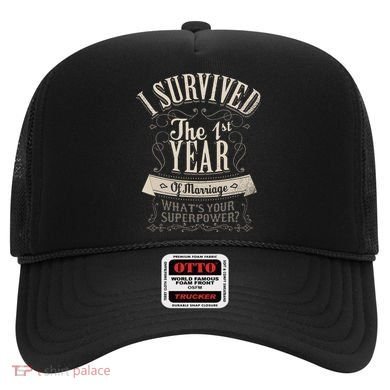 I Survived 1st Year Marriage First Wedding Anniversary Gifts Hat