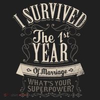 I Survived 1st Year Marriage First Wedding Anniversary Gifts Hat thumb 2