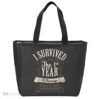 I Survived 1st Year Marriage First Wedding Anniversary Gifts Tote Bag thumb 0