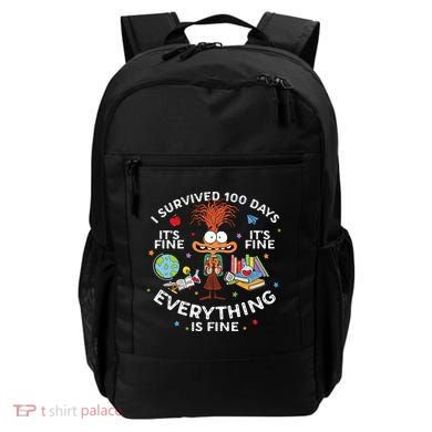 I Survived 100 Days Of School ItS Fine Everything Is Fine Backpack