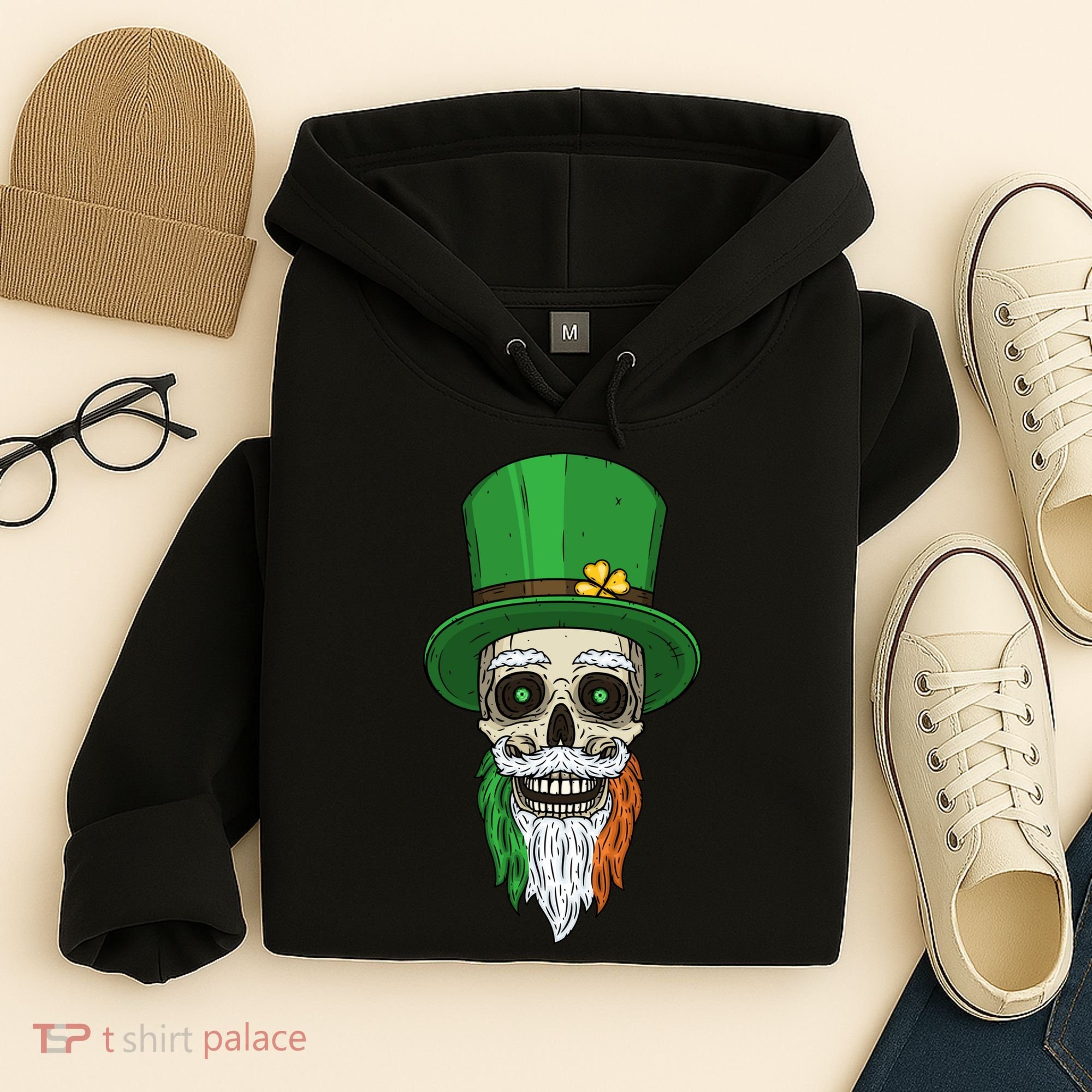 Irish Bearded Skull Hoodie