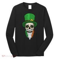 Irish Bearded Skull Long Sleeve Shirt thumb 0