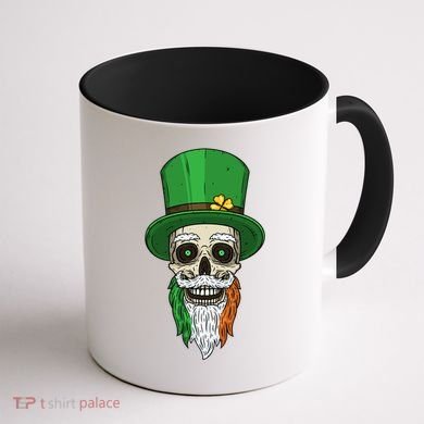 Irish Bearded Skull Coffee Mug back