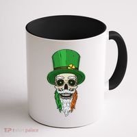 Irish Bearded Skull Coffee Mug thumb 1