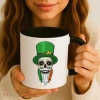 Irish Bearded Skull Coffee Mug thumb 3