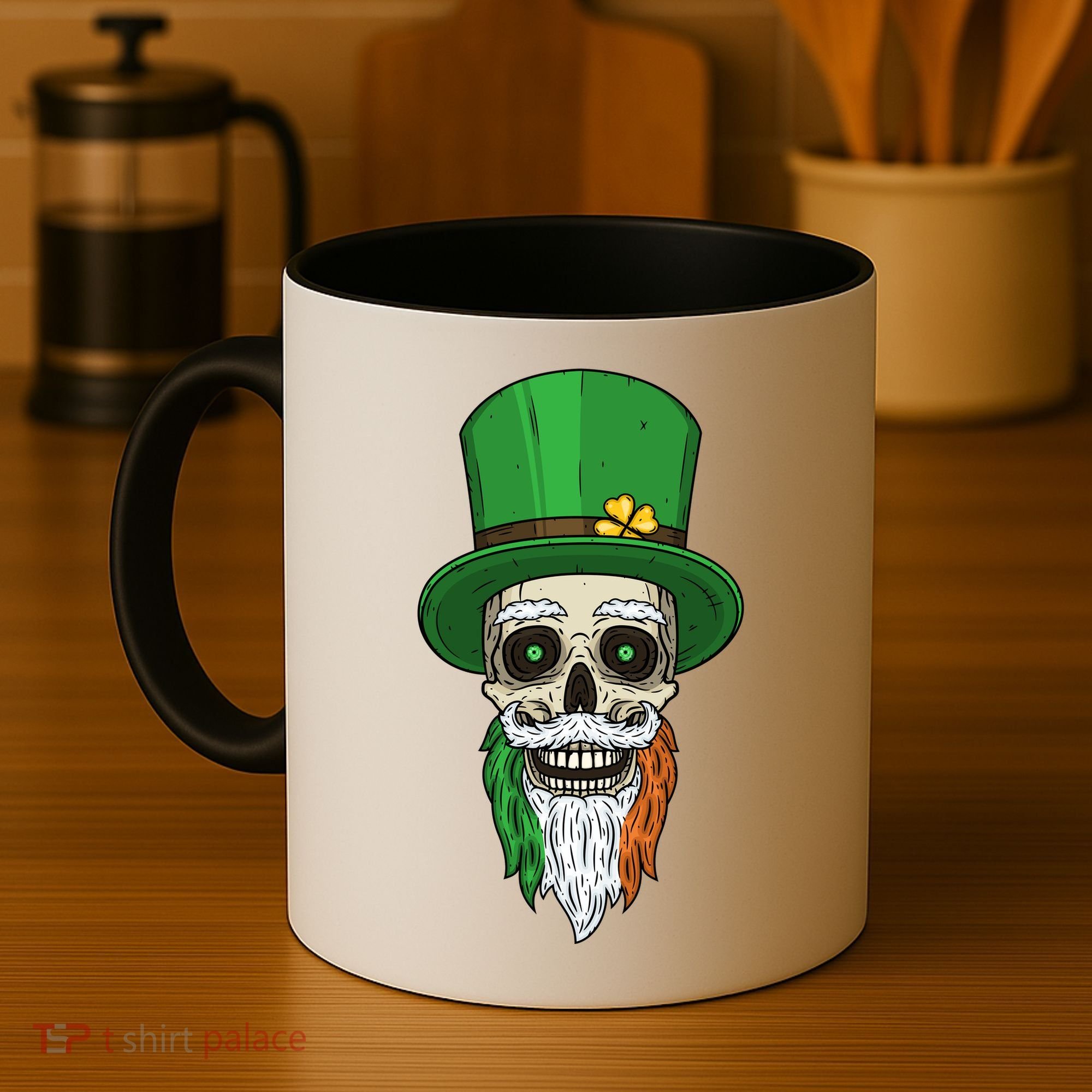 Irish Bearded Skull Coffee Mug