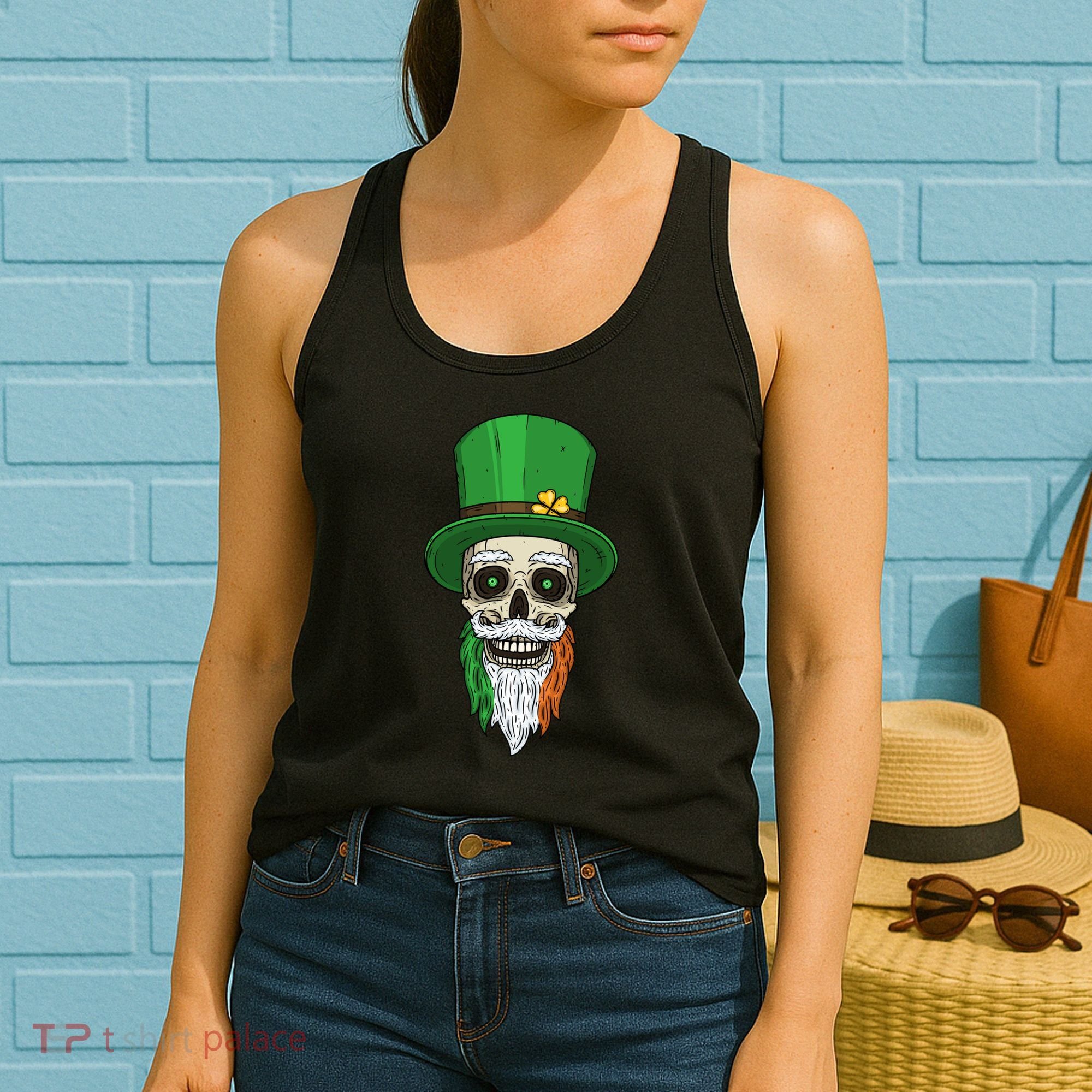 Irish Bearded Skull Women's Tank Top