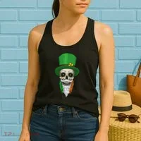 Irish Bearded Skull Women's Tank Top thumb 2
