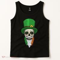 Irish Bearded Skull Tank Top thumb 2